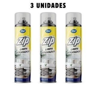 Kit 3 Limpa Estofados Espuma Spray 300ml Zip Limpeza Profunda Sofá Banco Carro Remove Suj…