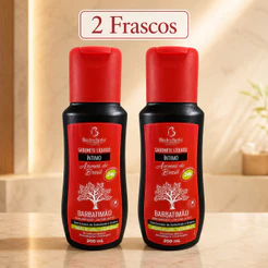 Kit 2 Frascos Sabonete Íntimo Líquido Barbatimão com Ácido Láctico 200ml Redutor de Odores Hipoalergênico Bio Instinto