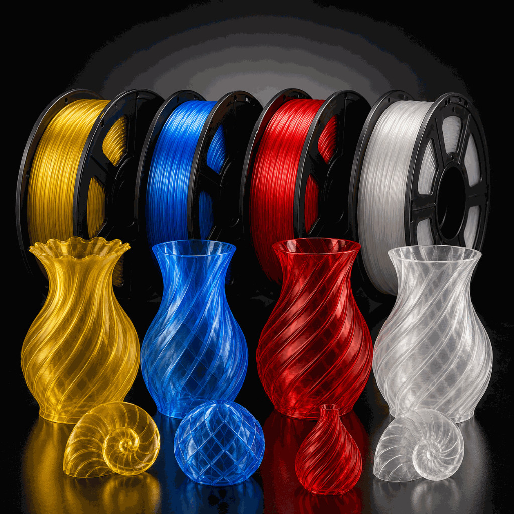 Filamento PETG Translúcido Cristal 1kg 1.75mm Para Impressora 3D Alta Resistência Masterprint