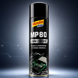 Limpa Contato Spray MP80 300ml Mundial Prime Elétrico Eletrônico Placas e Circuitos