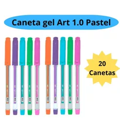 Caneta Gel Art 1.0 Pastel Kit Com Cores Vibrantes e Variadas Escolar Infantil Jocar Office