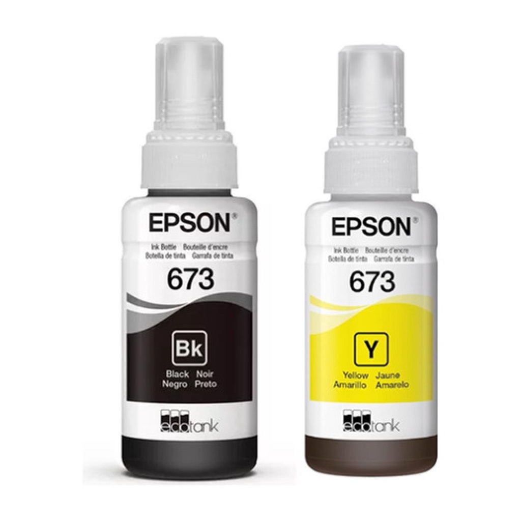 Tinta Epson L1800 L800 L805 L1300 L850 Black + Yellow Orig.