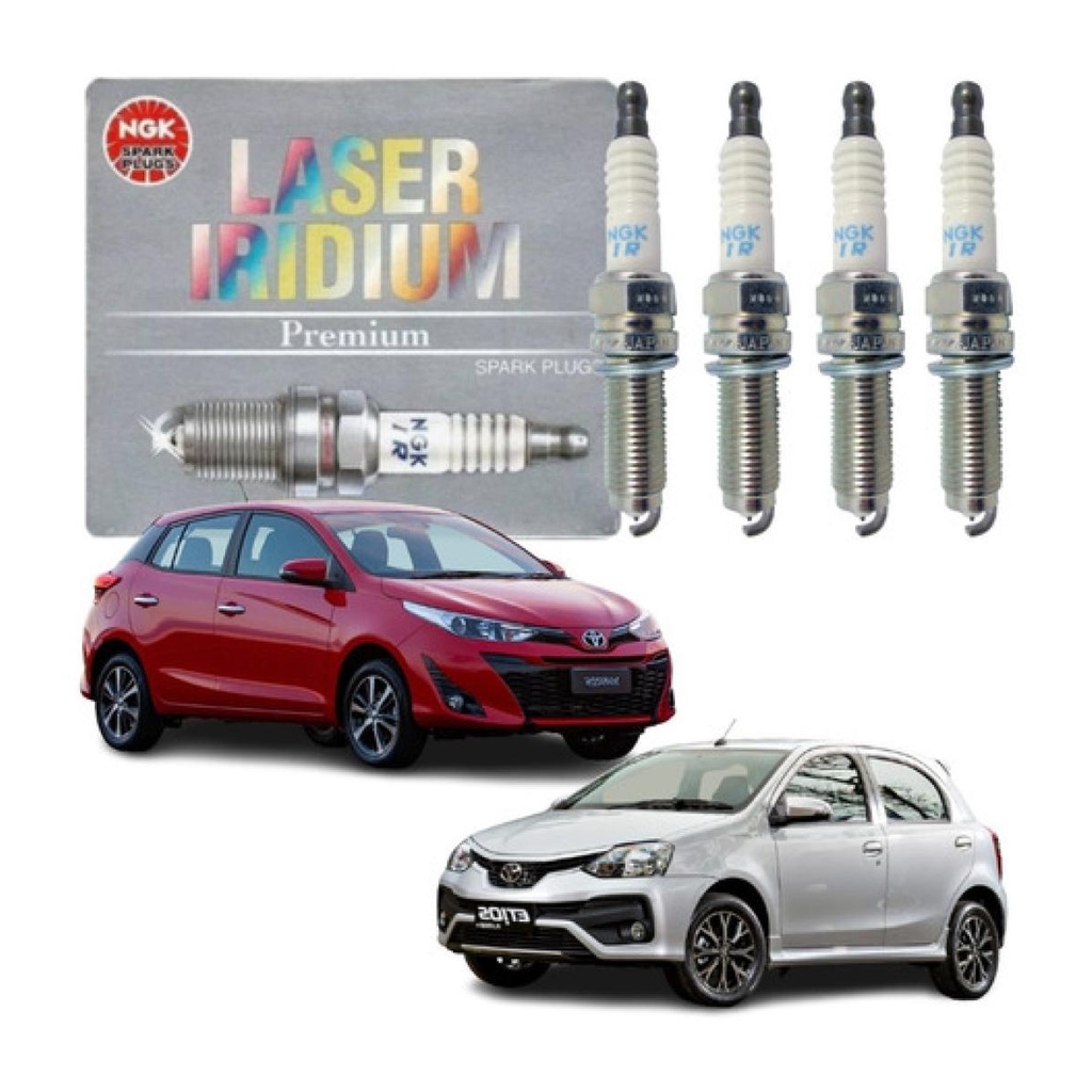 Kit 4 Velas Iridium Toyota Yaris 1.5 2018 Em Diante - Ngk em Oferta na Shopee