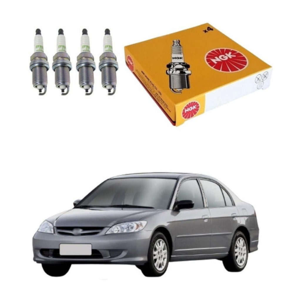 Jogo Vela Ignição Civic 1.7 16v 2001 2002 2003 2004 2005 em Oferta na Shopee