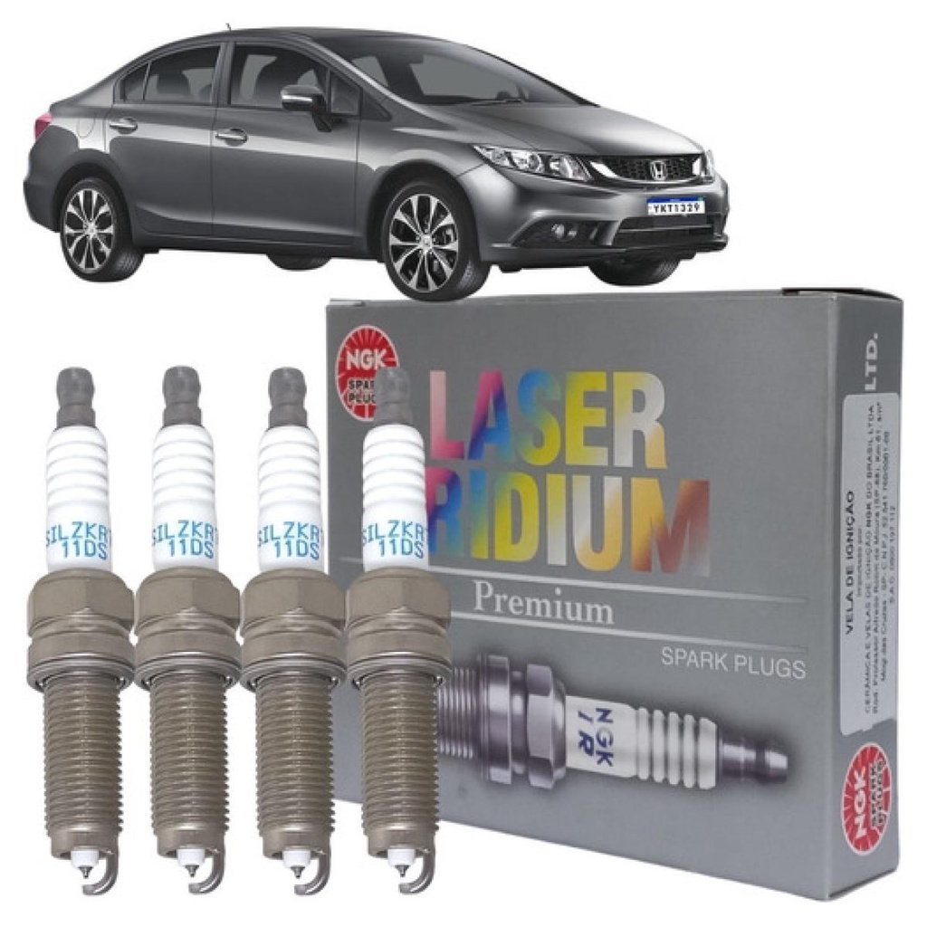 Jogo De Vela Original Ngk Honda Civic 1.8 16v 2012 2013 2014 em Oferta na Shopee