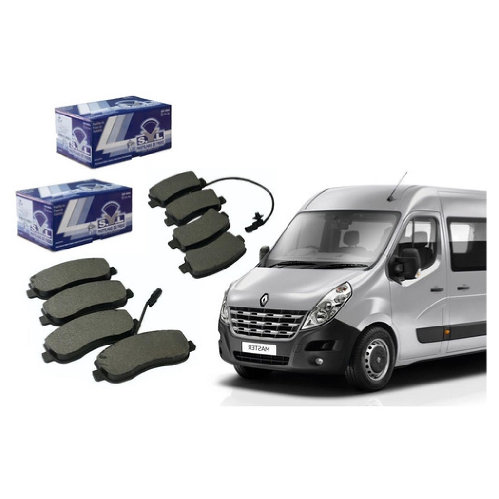 Jogo Pastilha Dianteira E Traseira Renault Master 2017 2018