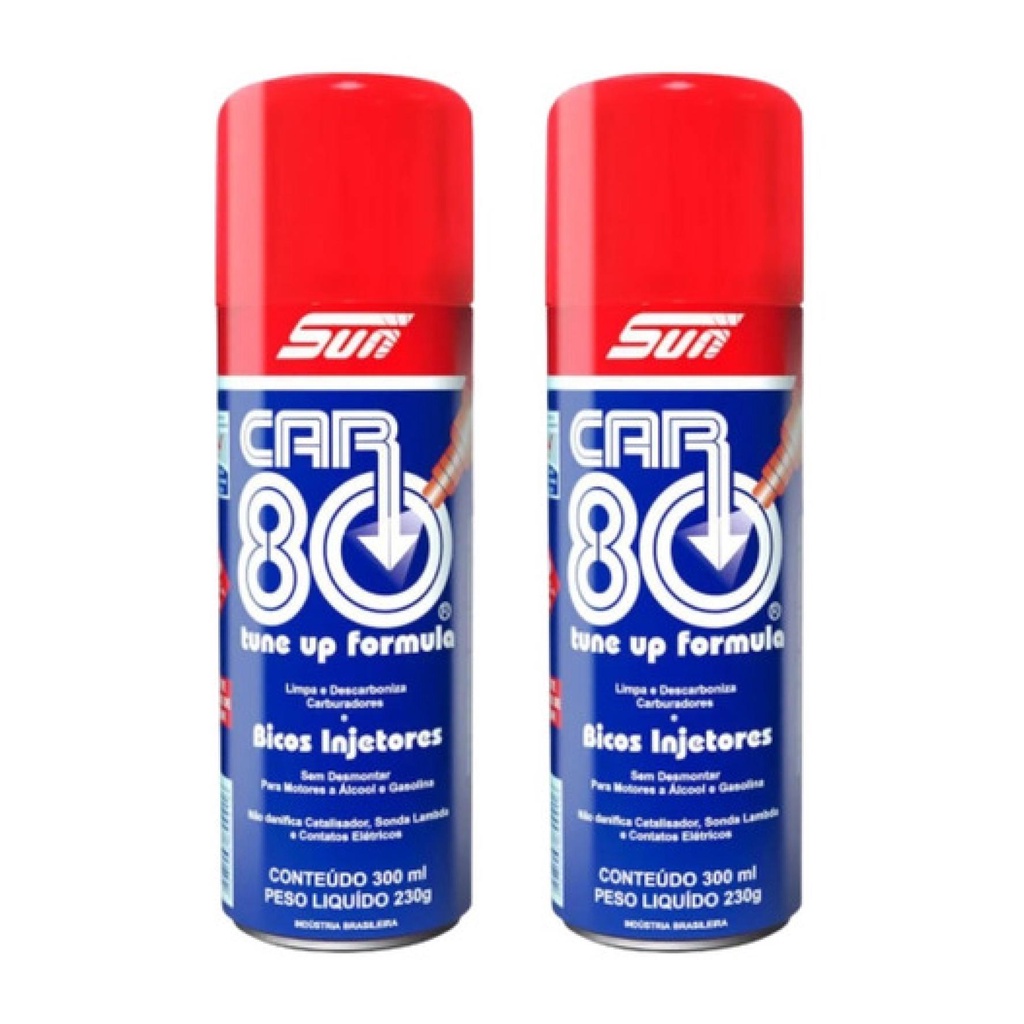 Kit 2 Descarbonizantes Car80 Limpa Bicos Carburadores 300ml