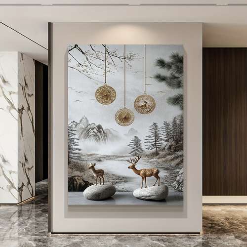 quadro decorativo Neve alce para sala quarto cozinha hall /sem moldura
