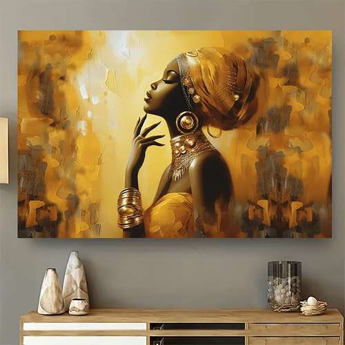 quadro decorativo Guerra africana para sala quarto cozinha hall /sem moldura
