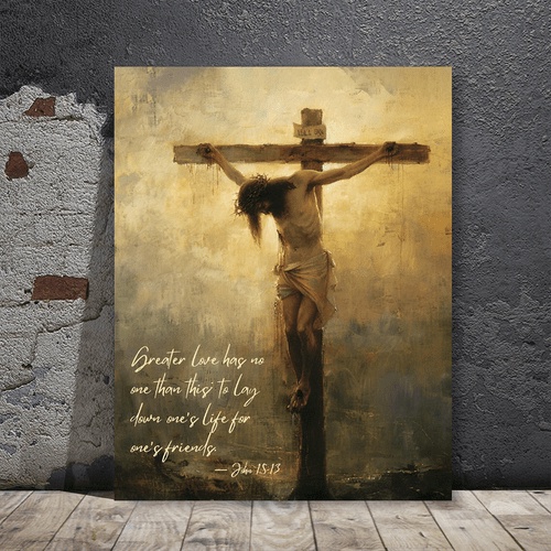 quadro decorativo Jesus crucifixo para sala quarto cozinha hall /sem moldura