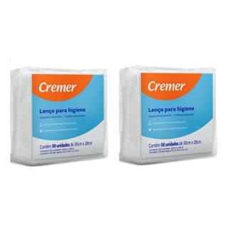 Kit 2un Lenço Para Banho e Higiene Cremer 50un cada- Total 100un em Oferta na Shopee
