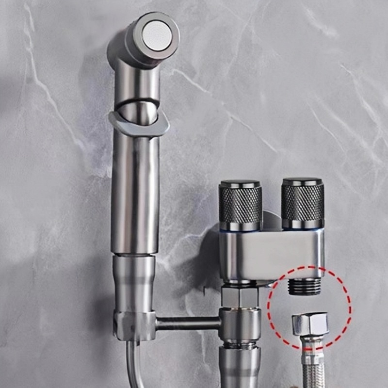 2 Pcs Mais Recente Kit De PulverizaçãO Soquete Kit De Banheiro Chuveiro Banheiro Dois Com Registro