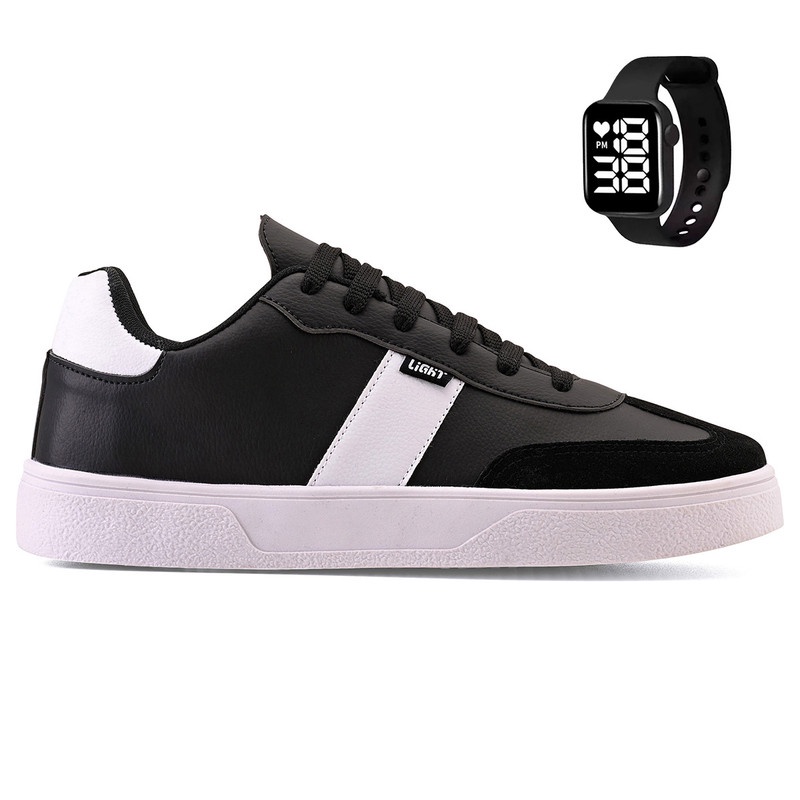 Tenis Casual Masculino Adulto Classico Basico Light Original + Relogio Digital em Oferta na Shopee