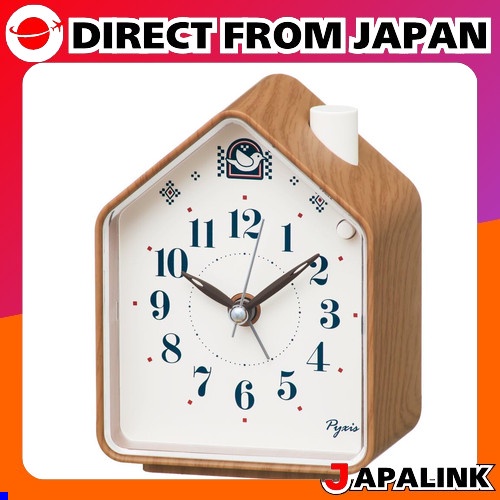 Seiko Relógio Despertador Relógio de mesa Analógico Marrom Grão de madeira × 11086 × 63mm PYXIS Pixis NR453B [Do Japão para você]