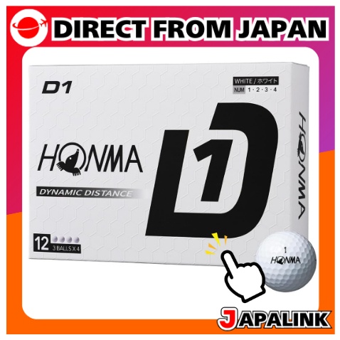 HONMA 1 dúzia (12 bolas) Bola certificada de golfe Bola D1 2024