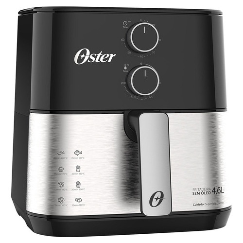 Fritadeira Elétrica Oster Ofrt520 Inox Compact De 4,6l E 1500w De Potência - 220v