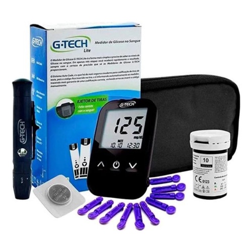 Kit Aparelho Medir Diabetes Glicose + 60 Tiras Fitas Gtech