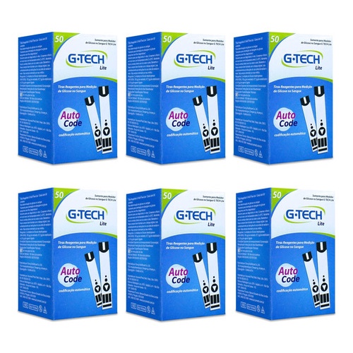 300 Tiras Reagentes De Glicemia G-tech Lite - Medir Glicose