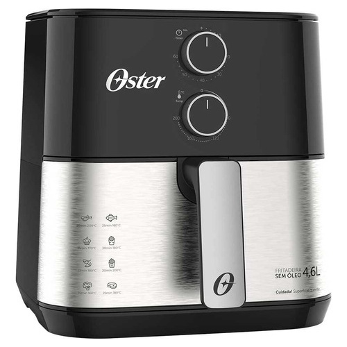 Fritadeira Sem Óleo Oster 4,6l 1500w Ofrt520 Preto - 127v Cor Pretoprata