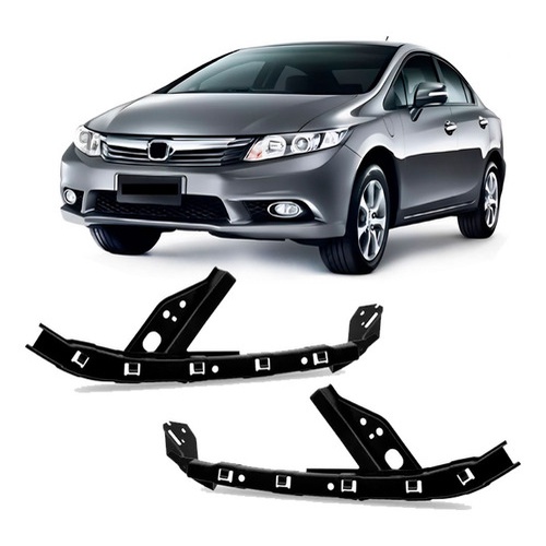 Par Suporte Guia de Farol Dianteiro New Civic 2012 Até 2016