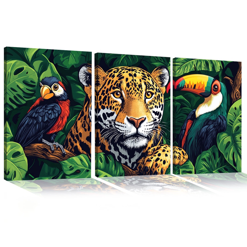 Quadro Decorativo Reino Selvagem 3mm MDF Mosaico Sala Quarto Escritório Impressão Em Hd em Oferta na Shopee