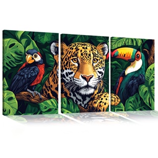 Quadro Decorativo Reino Selvagem 3mm MDF Mosaico Sala Quarto Escritório Impressão Em Hd em Oferta na Shopee