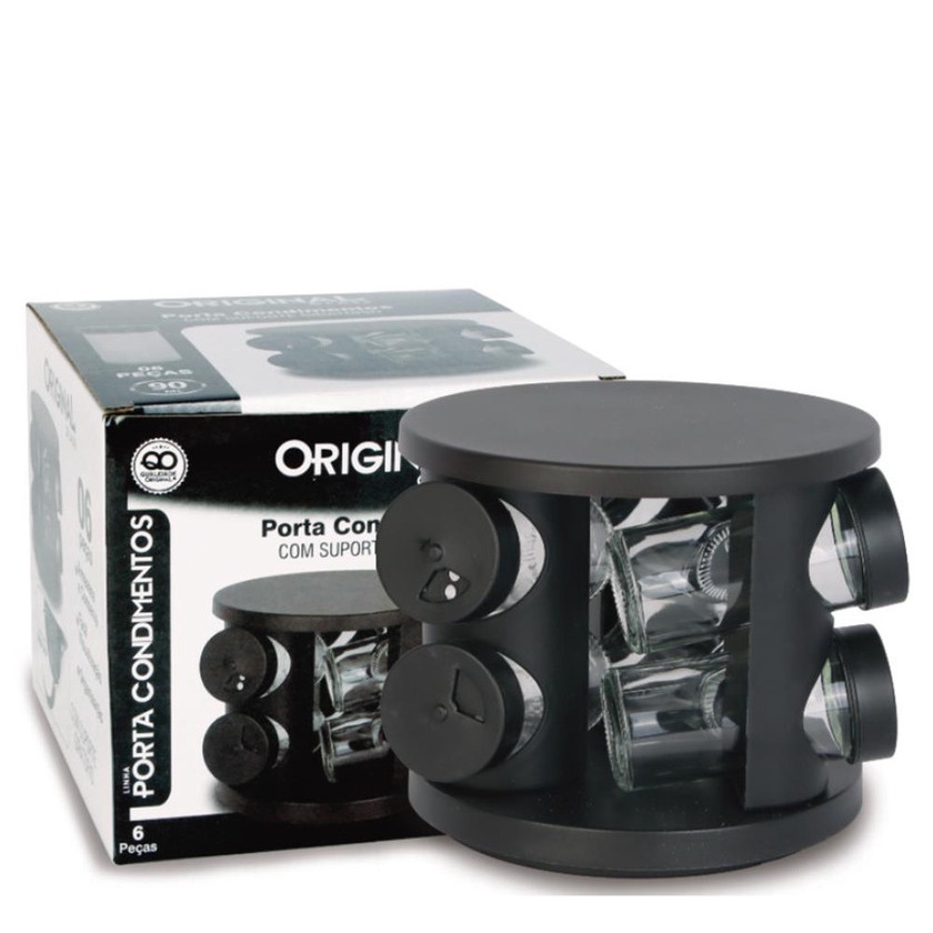 PORTA CONDIMENTO GIRATORIO C/6 POTES 90ML