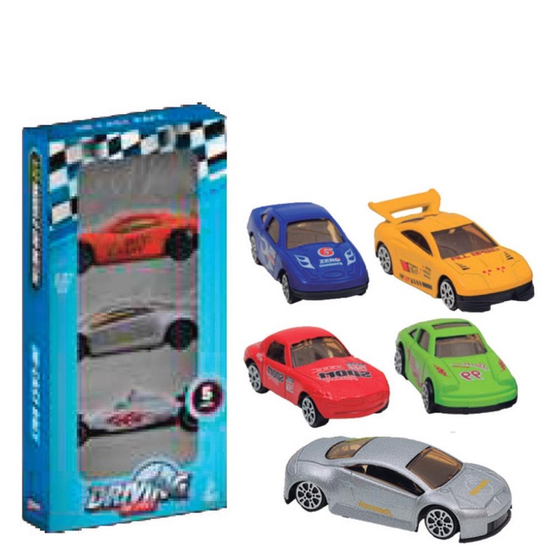 ZIPPY - CARRINHO DIE-CAST RODA LIVRE JG C/ 05 UN
