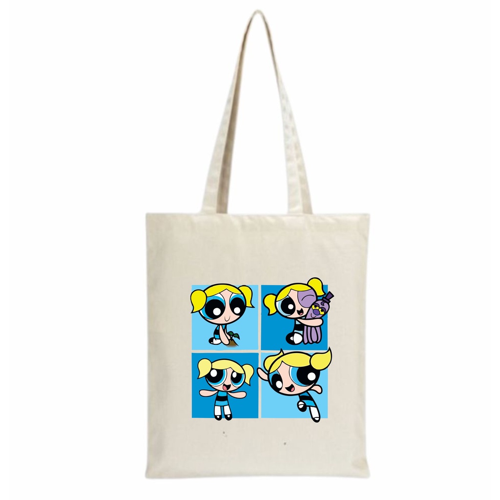 Bolsa Sacola Ecobag Ecologica algodão estampa super poderosas lindinha tumblr em Oferta na Shopee