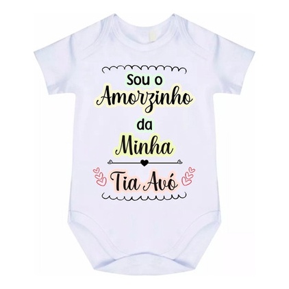 Body Bebê Sou O Amorzinho Da Minha Tia Avó Cód 8318 em Oferta na Shopee