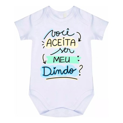 Body Bebê Você Aceita Ser Meu Dindo Cód 8211 em Oferta na Shopee