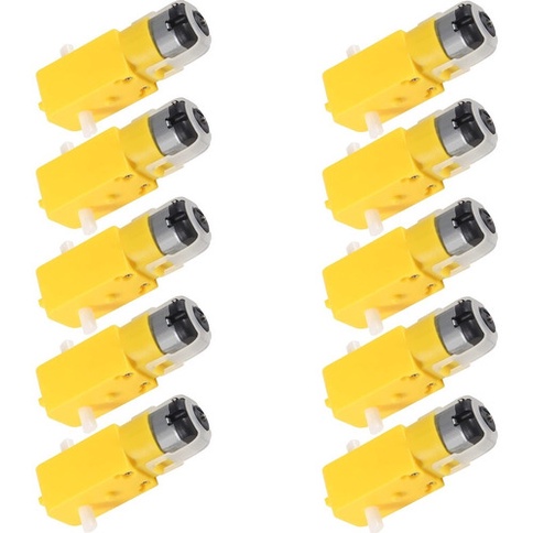 10pcs Motor Dc 3-6v C/ Redução Eixo Duplo