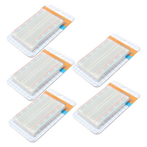 Kit 5 Peças Protoboard 400 Pontos Furos Pinos