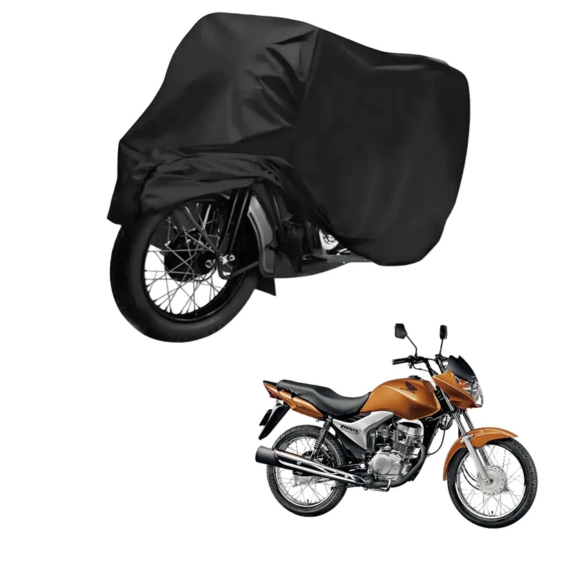 Capa de Cobrir Moto em Couro Impermeável Anti-Uv Protetora Anti-Risco para Honda CG 150 Titan-ES Mix