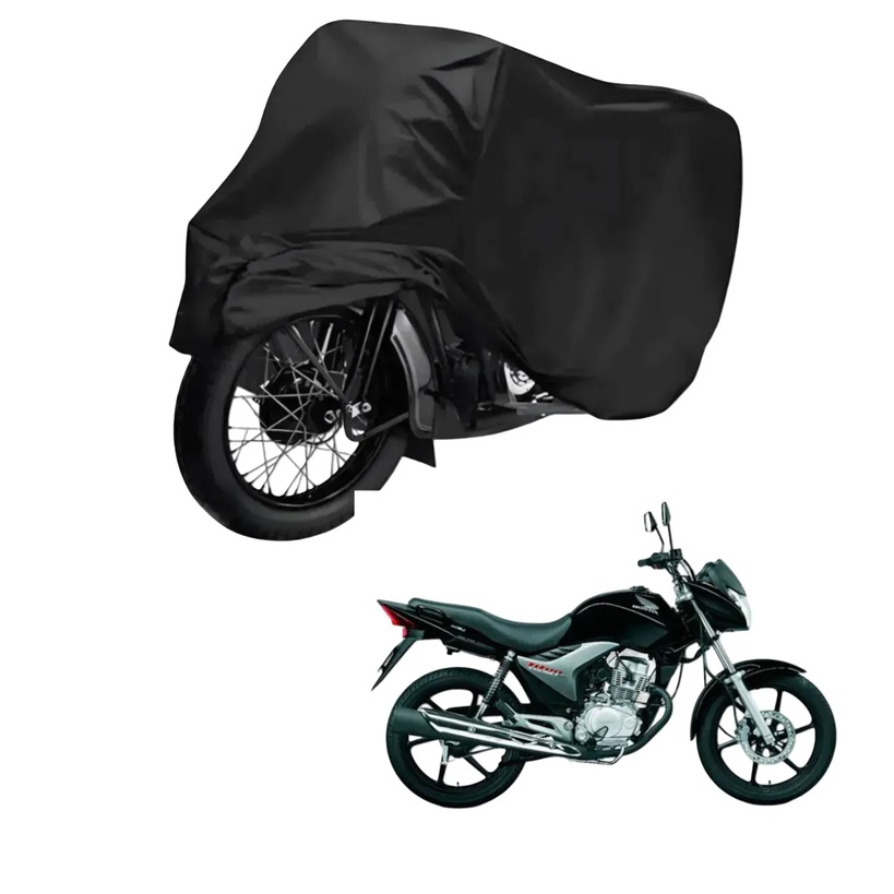 Capa de Cobrir Moto em Couro Impermeável Anti-Uv Protetora Anti-Risco para Honda CG 150 Titan EX Mix/Flex
