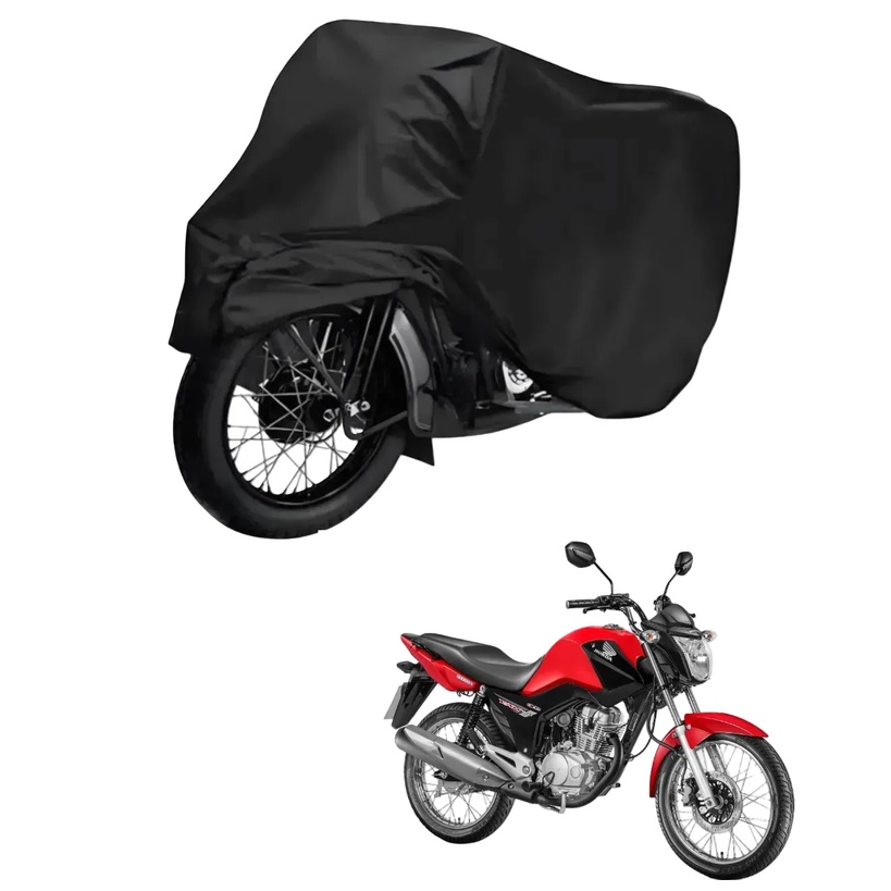 Capa de Cobrir Moto em Couro Impermeável Anti-Uv Protetora Anti-Risco para Honda CG 150 FAN ESDi/ ESDi FLEX