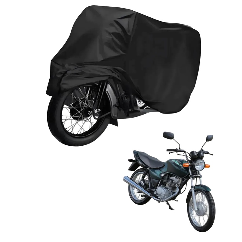 Capa de Cobrir Moto em Couro Impermeável Anti-Uv Protetora Anti-Risco para Honda CG 125 Titan ES / Titan KS / Titan KSE