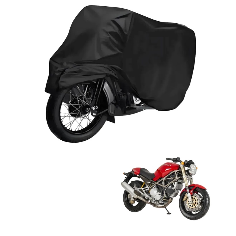 Capa de Cobrir Moto em Couro Impermeável Anti-Uv Protetora Anti-Risco para Ducati Monster 900cc