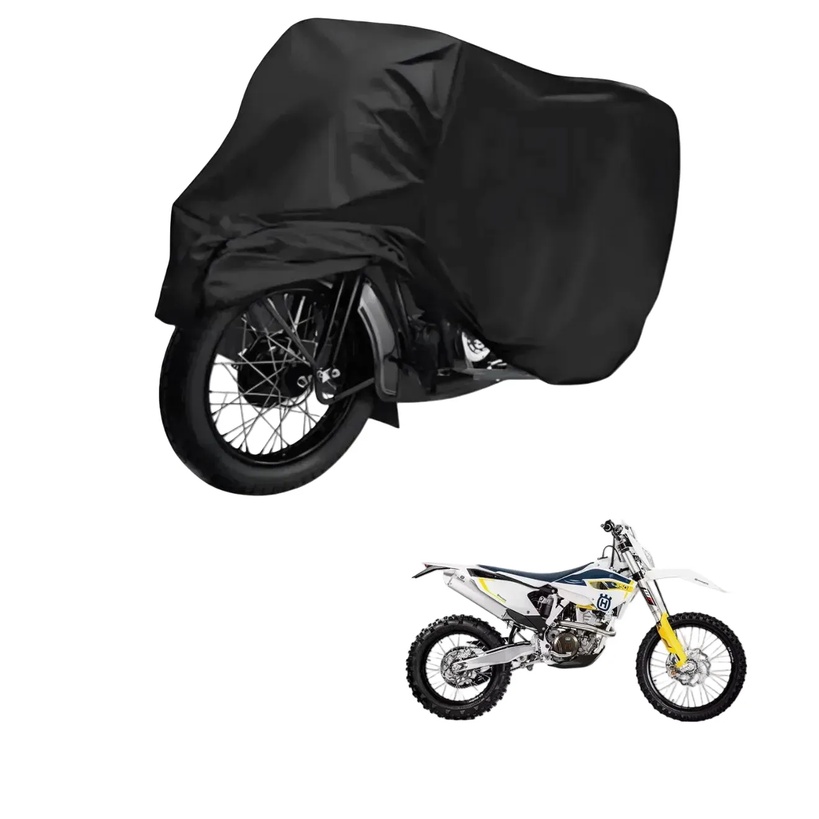 Capa de Cobrir Moto em Couro Impermeável Anti-Uv Protetora Anti-Risco para Husqvarna FE 350