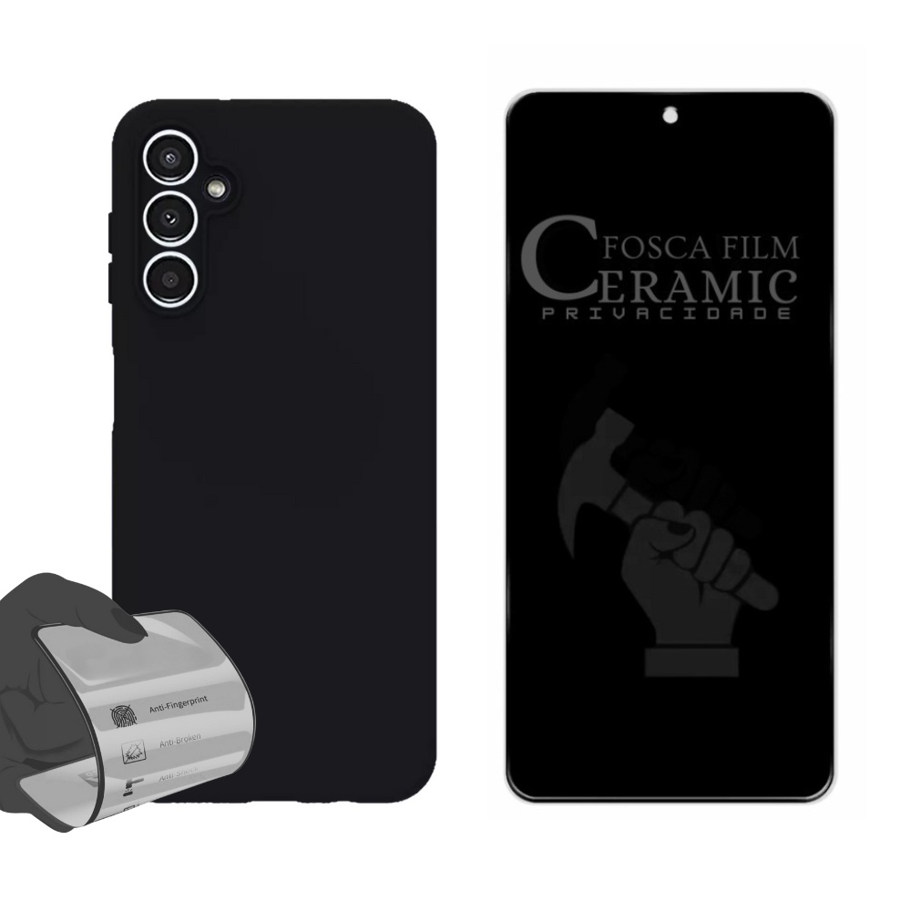 Capa Capinha Luxo + Película Privacidade 3d Para Samsung Galaxy A26 em Oferta na Shopee