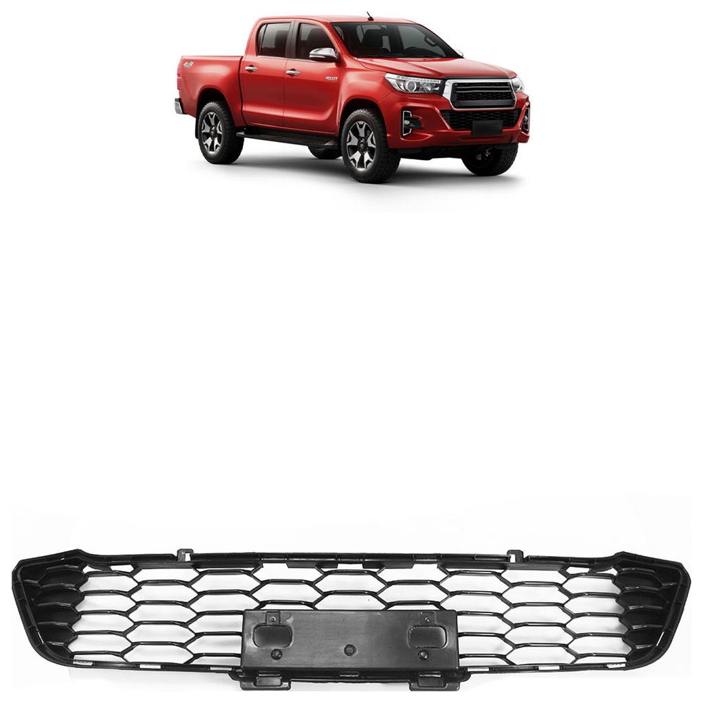 Grade Inferior Hilux Pickup 2019 2020 Parachoque Dianteiro Preto