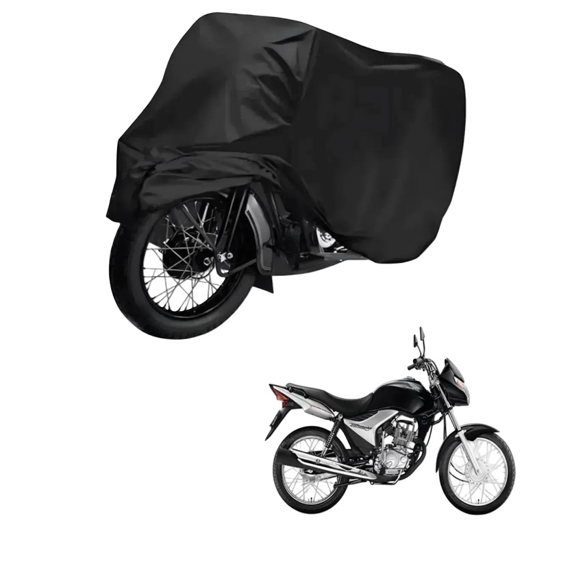 Capa de Cobrir Moto em Couro Impermeável Anti-Uv Protetora Anti-Risco para Honda CG 150 TITAN KS MIX