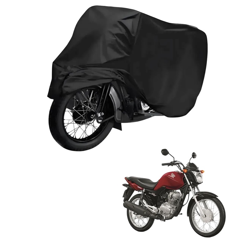 Capa de Cobrir Moto em Couro Impermeável Anti-Uv Protetora Anti-Risco para Honda CG 150 Start Flexone