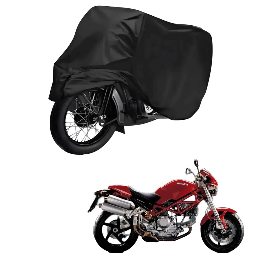Capa de Cobrir Moto em Couro Impermeável Anti-Uv Protetora Anti-Risco para Ducati Monster S2