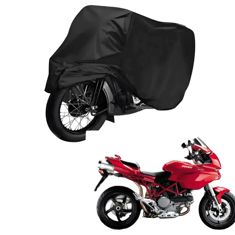 Capa de Cobrir Moto em Couro Impermeável Anti-Uv Protetora Anti-Risco para Ducati Multistrada 1100
