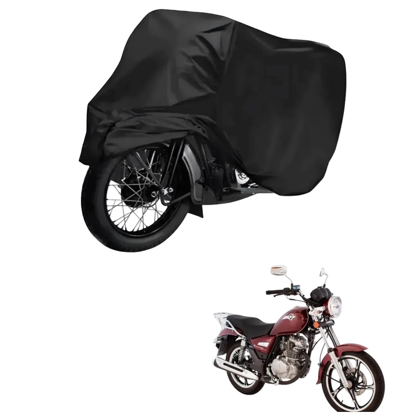 Capa de Cobrir Moto em Couro Impermeável Anti-Uv Protetora Anti-Risco para Haojue Chopper Road 150