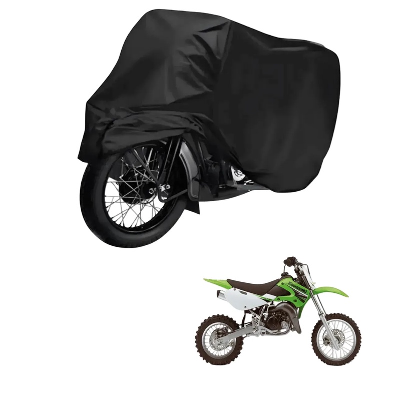 Capa de Cobrir Moto em Couro Impermeável Anti-Uv Protetora Anti-Risco para Kawasaki KX 65