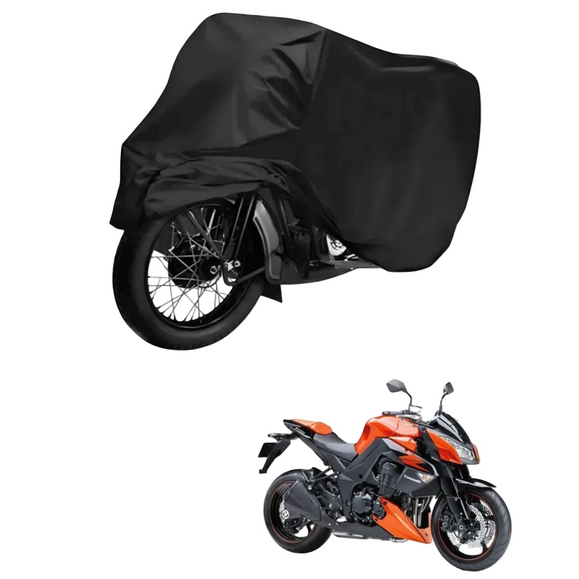 Capa de Cobrir Moto em Couro Impermeável Anti-Uv Protetora Anti-Risco para Kawasaki Z 1000