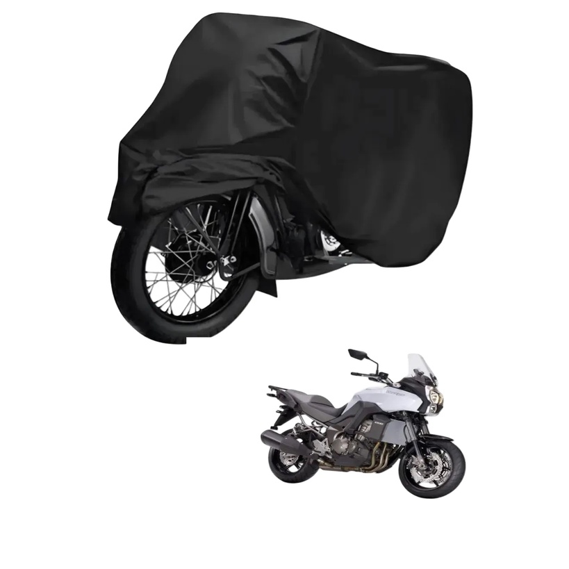 Capa de Cobrir Moto em Couro Impermeável Anti-Uv Protetora Anti-Risco para Kawasaki Versys 1000