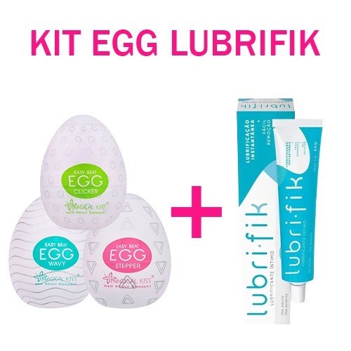Masturbador Masculino Egg Buceta + Lubrificante Lubrifik K MED 50g SEX SHOP